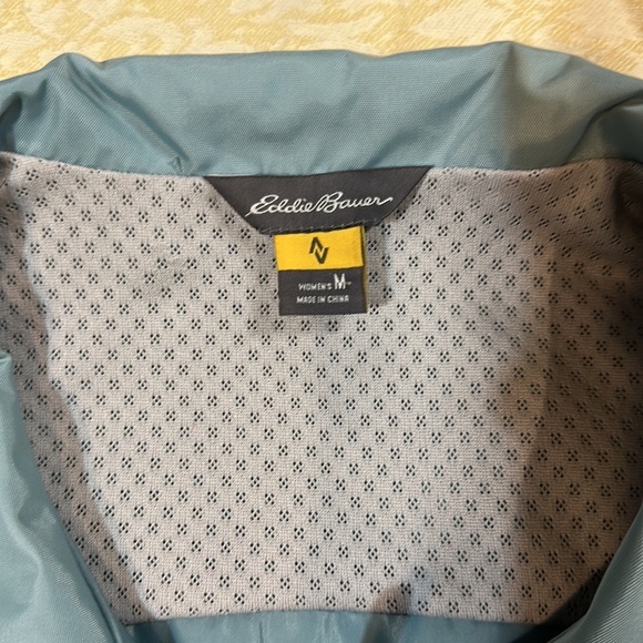 Eddie Bauer teal rain trench coat - Picture 3 of 3